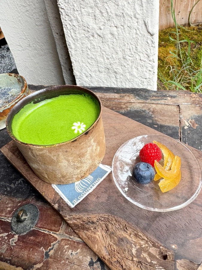 Matcha latte at Counting coffee in Chengdu